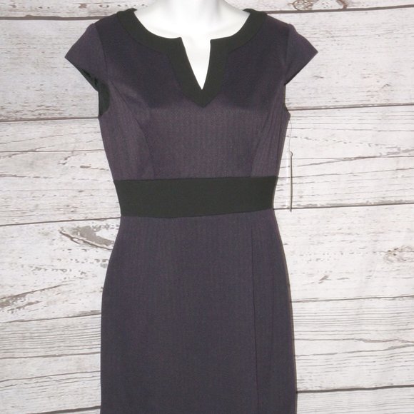 Alex Marie Black/Royal Purple Dress - Picture 1 of 11